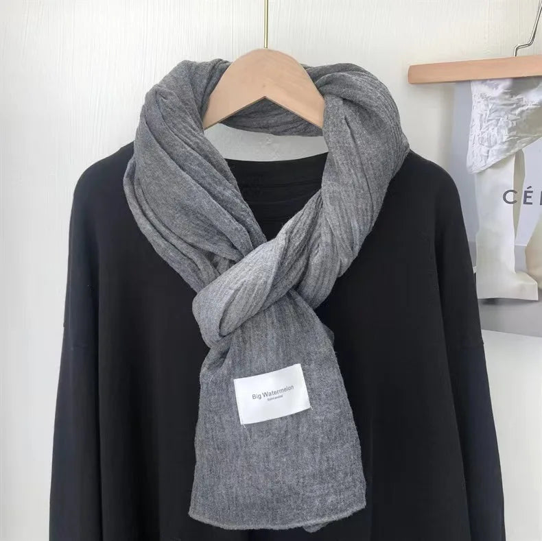 Ulvly Retro Cotton-Linen Touch Scarf