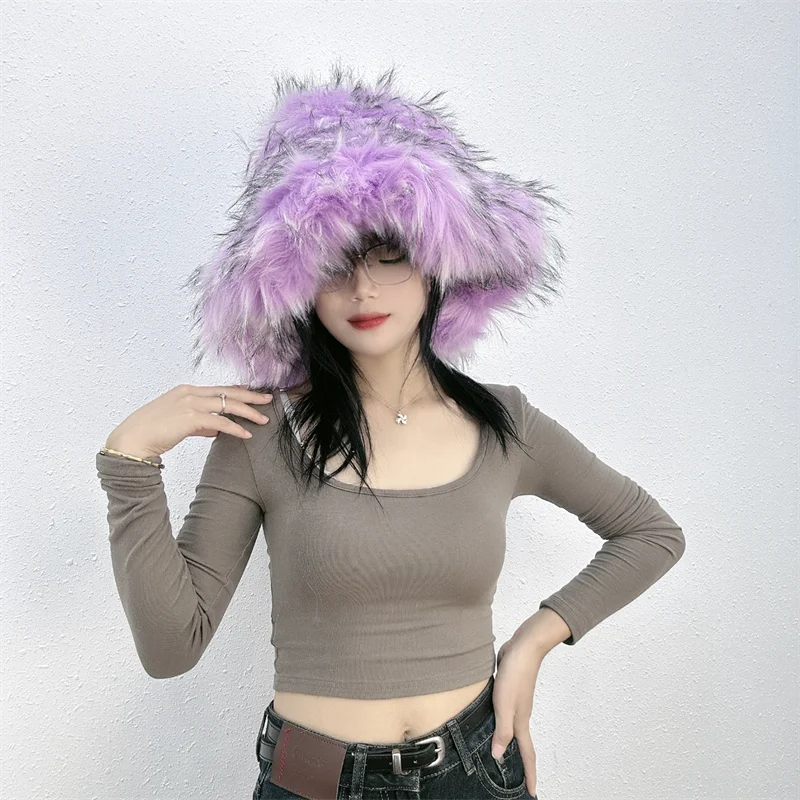 Ulvly Winter Plush Bucket Hat with Earflaps