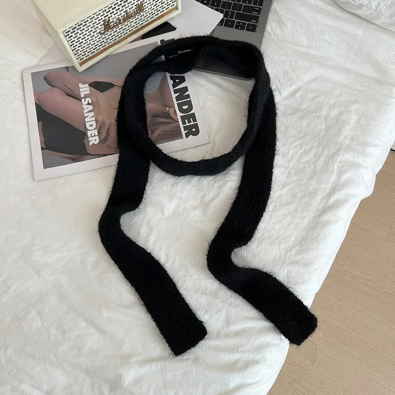 Ulvly Striped Plush Knit Scarf