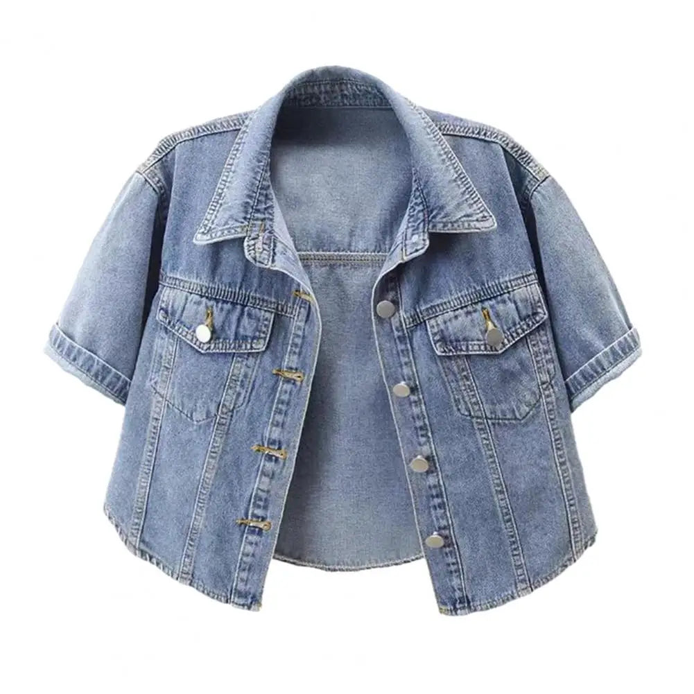 Ulvly Women’s Cropped Denim Jacket