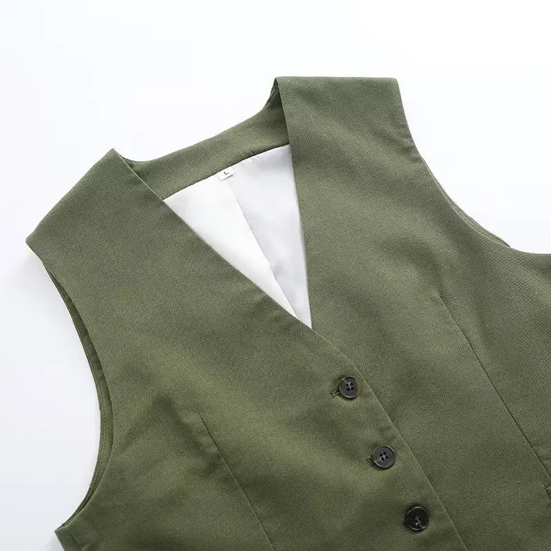 Ulvly Linen Vest &amp; Shorts Suit