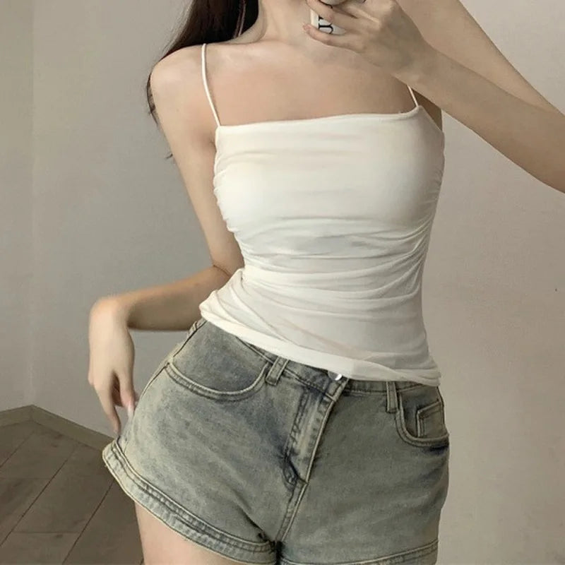 Ulvly Cropped Camisole with Built-In Bra