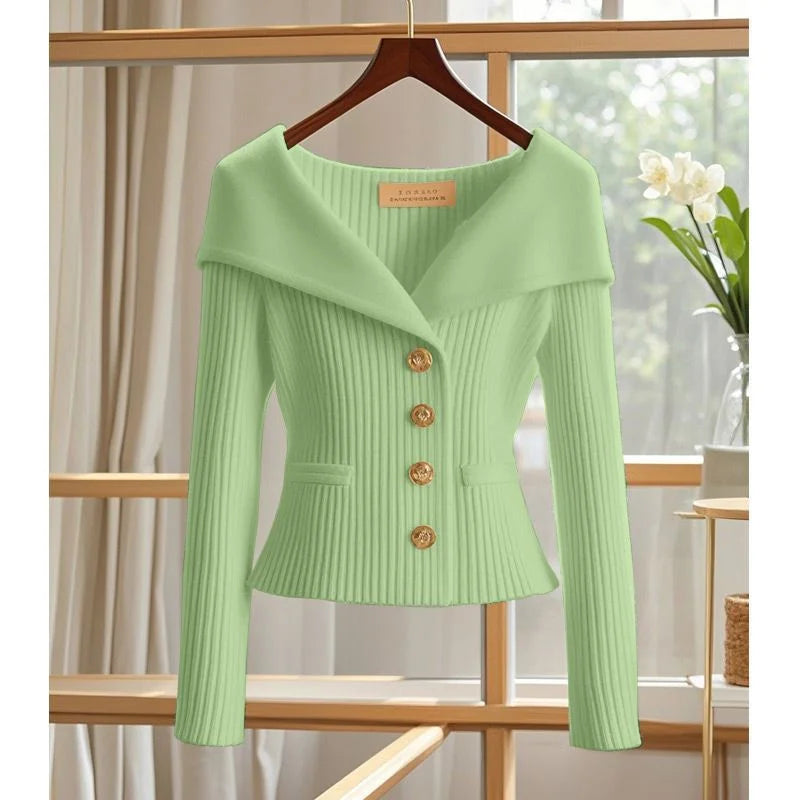 Ulvly V-Neck Slim Cardigan