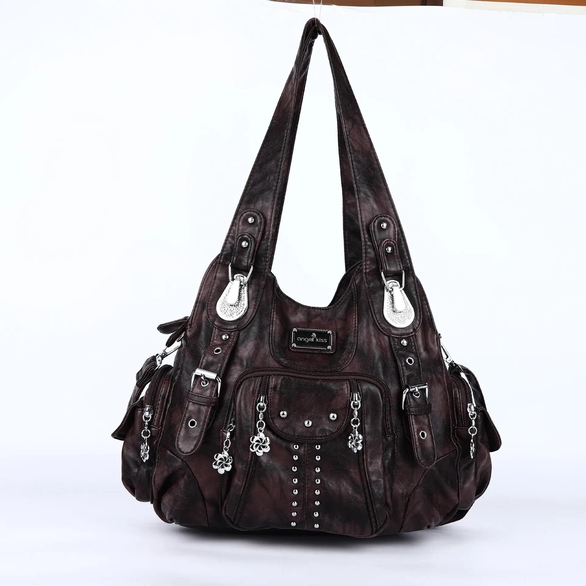 Ulvly Soft PU Leather Hobo Bag