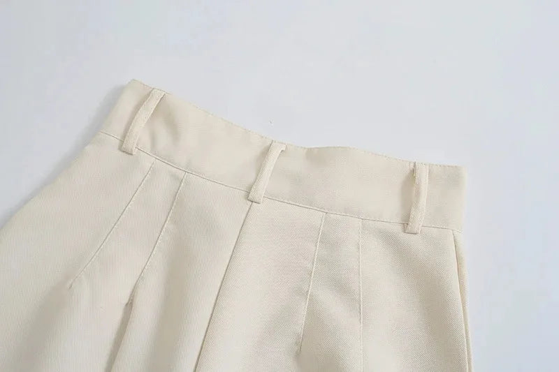 Ulvly High-Waist Straight Trousers