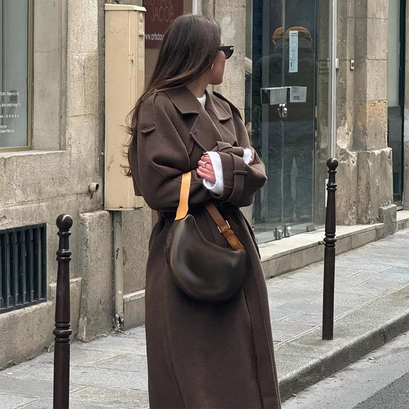 Ulvly Double-Breasted Wool-Blend Coat