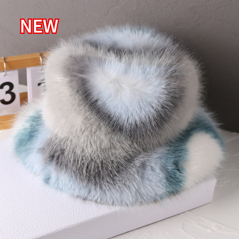 Ulvly Fluffy Faux Fur Bucket Hat