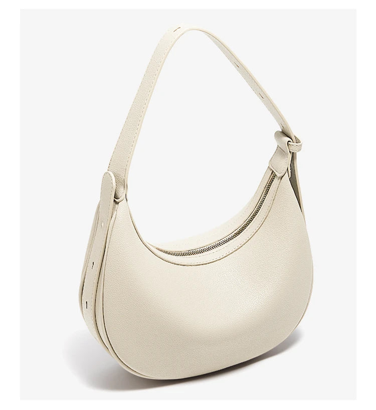 Ulvly Half-Moon PU Shoulder Bag