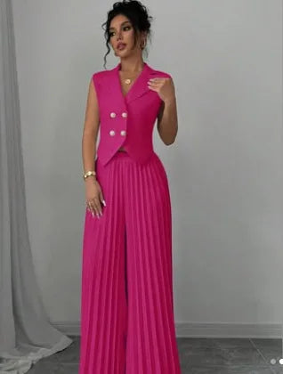 Ulvly Vest &amp; Wide-Leg Trousers Set