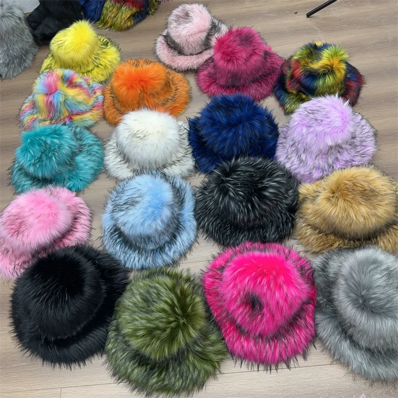 Ulvly Winter Plush Bucket Hat with Earflaps