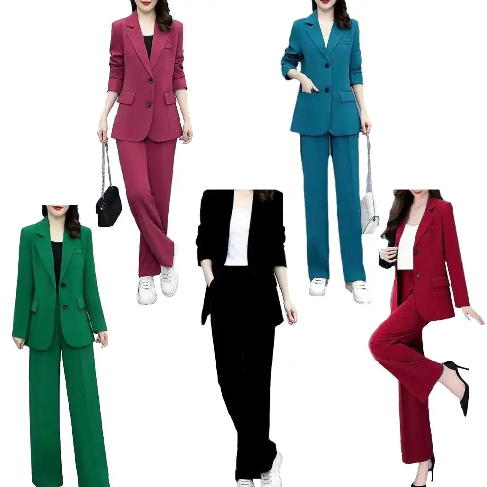 Ulvly Plus Size Lapel Suit Set