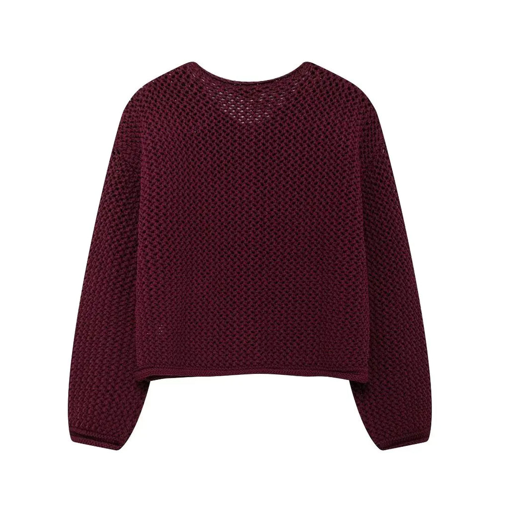 Ulvly Metal-Button Knit Cardigan