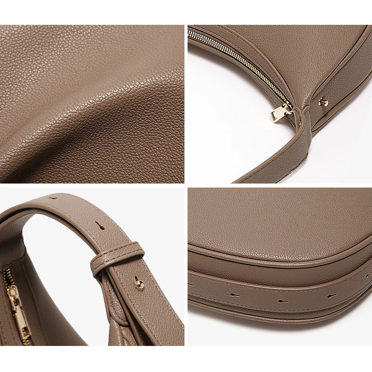 Ulvly Half-Moon PU Shoulder Bag