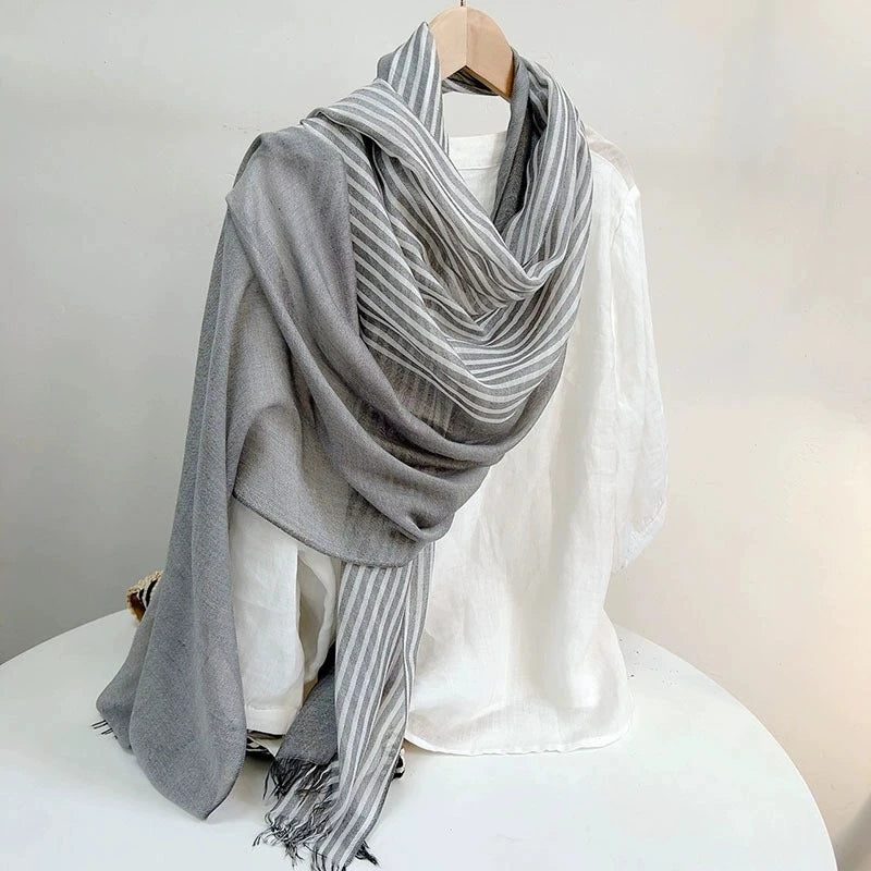 Ulvly Cotton-Linen Head Scarf