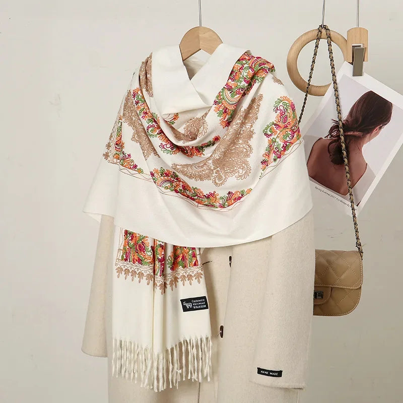 Ulvly Floral Paisley Cashmere Wrap
