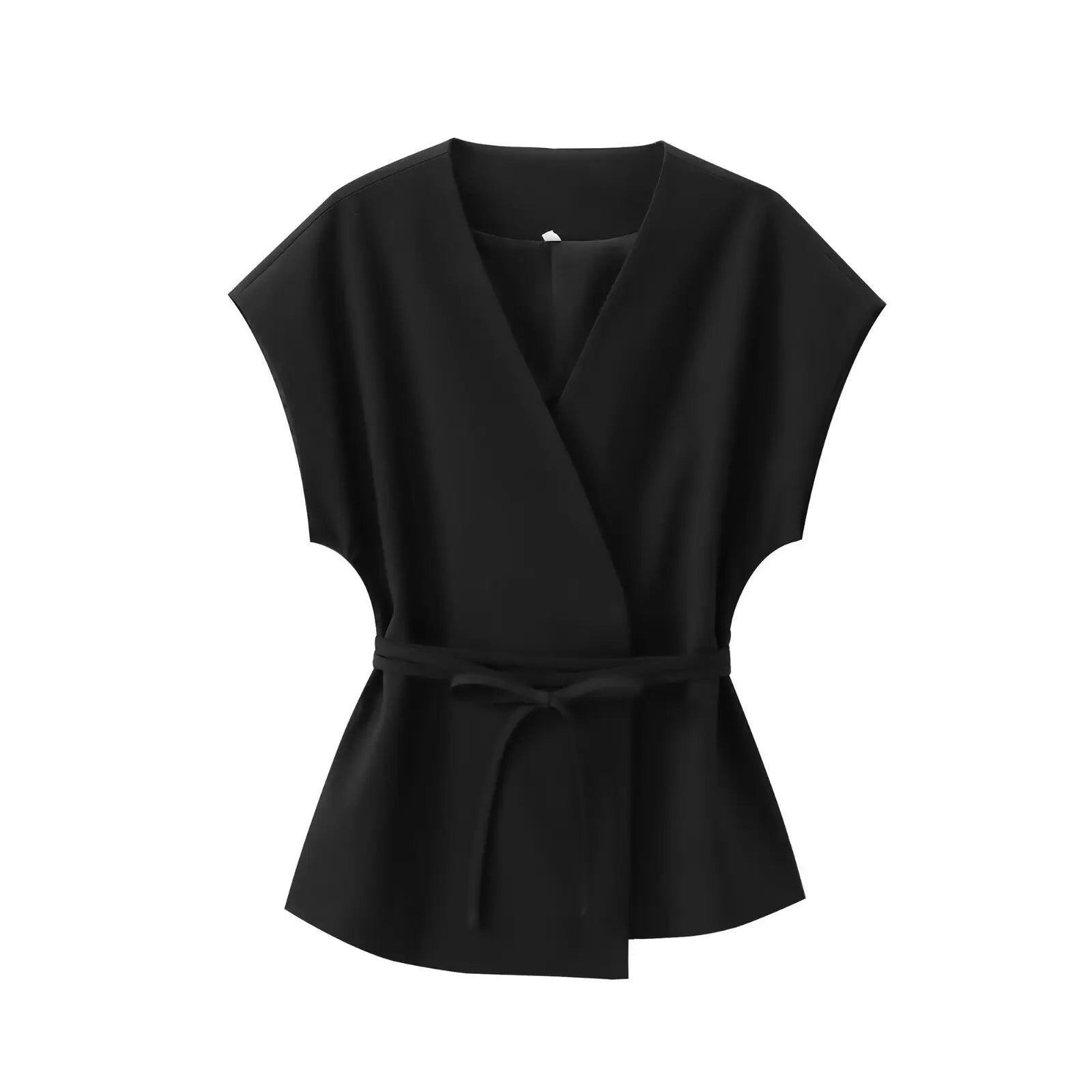 Ulvly Sleeveless Belted Suit Set