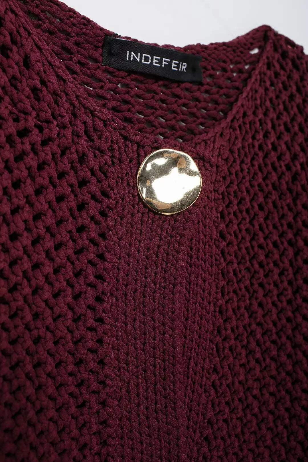 Ulvly Metal-Button Knit Cardigan