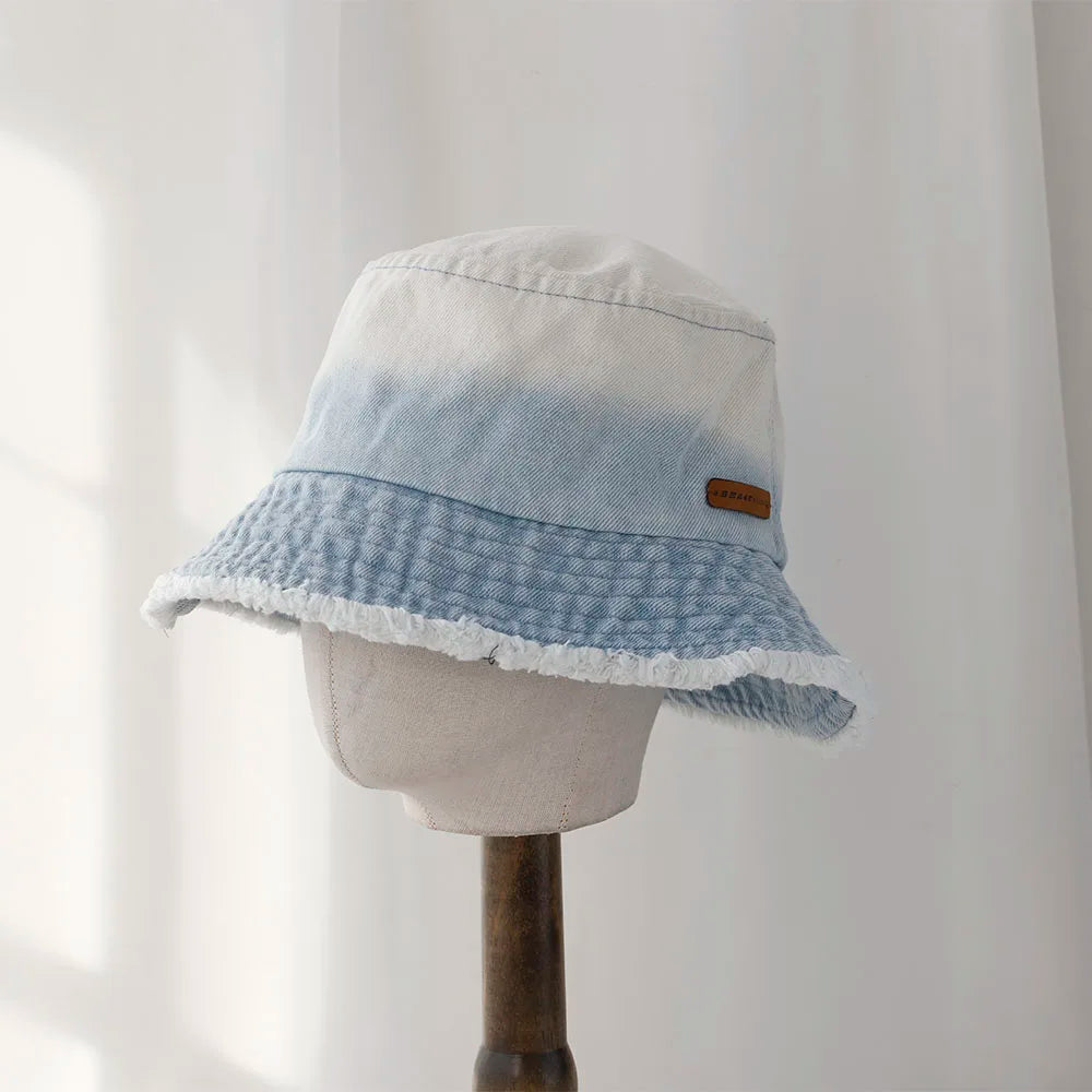 Ulvly Denim Cowboy Bucket Hat with Strap