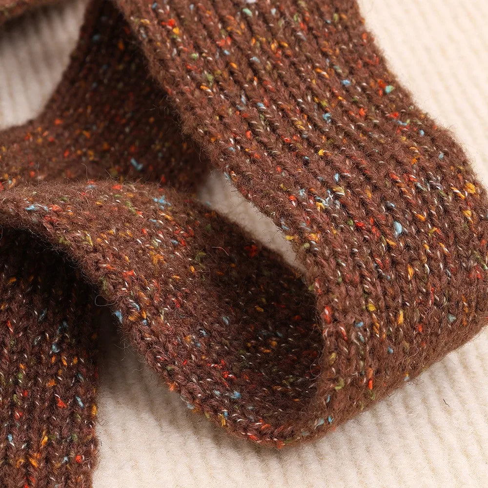 Ulvly Striped Plush Knit Scarf
