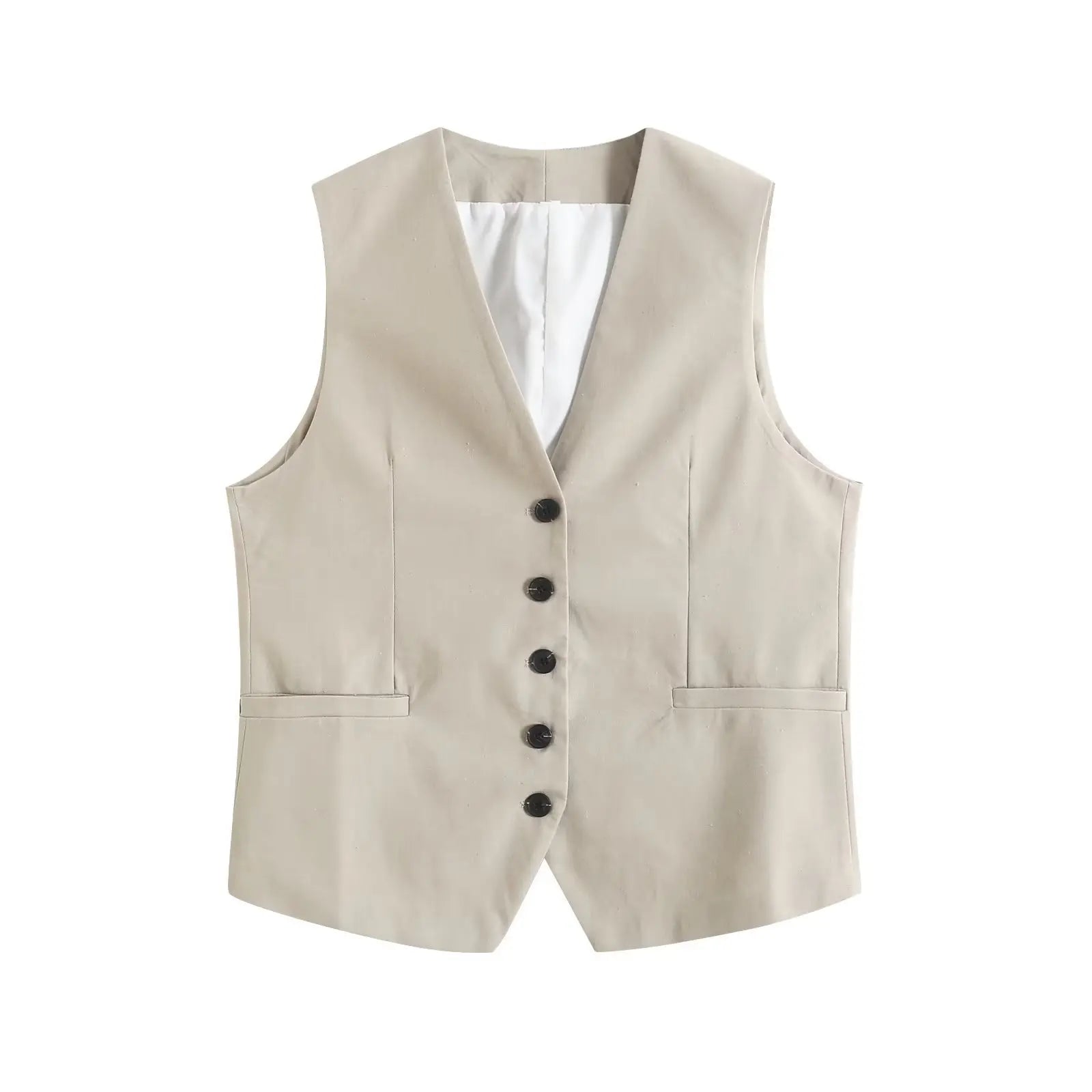 Ulvly Linen Vest &amp; Shorts Suit