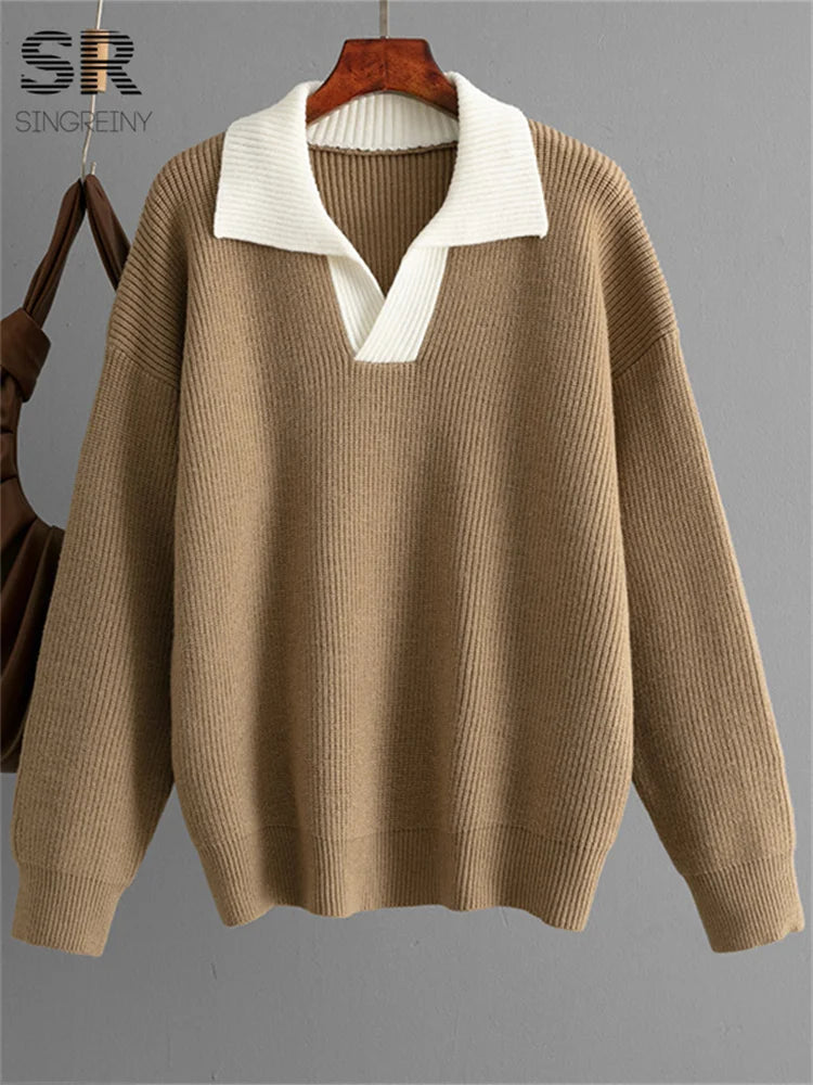 Ulvly Colorblock Polo Sweater