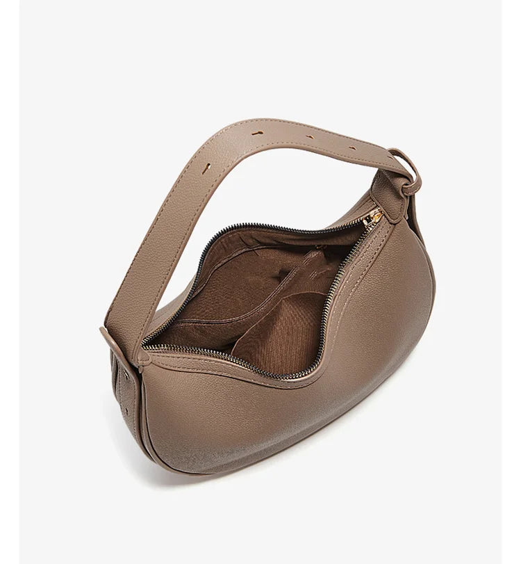 Ulvly Half-Moon PU Shoulder Bag