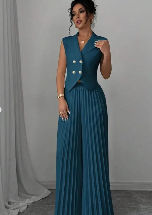 Ulvly Vest &amp; Wide-Leg Trousers Set