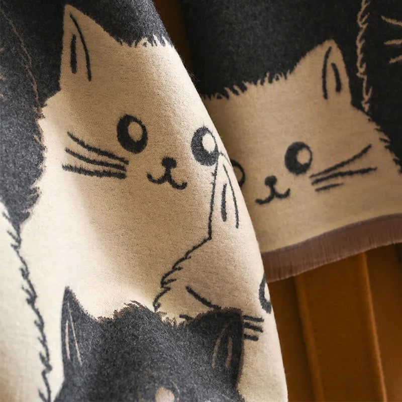 Ulvly Jacquard Cat Pashmina