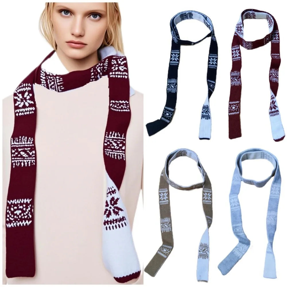 Ulvly Striped Plush Knit Scarf