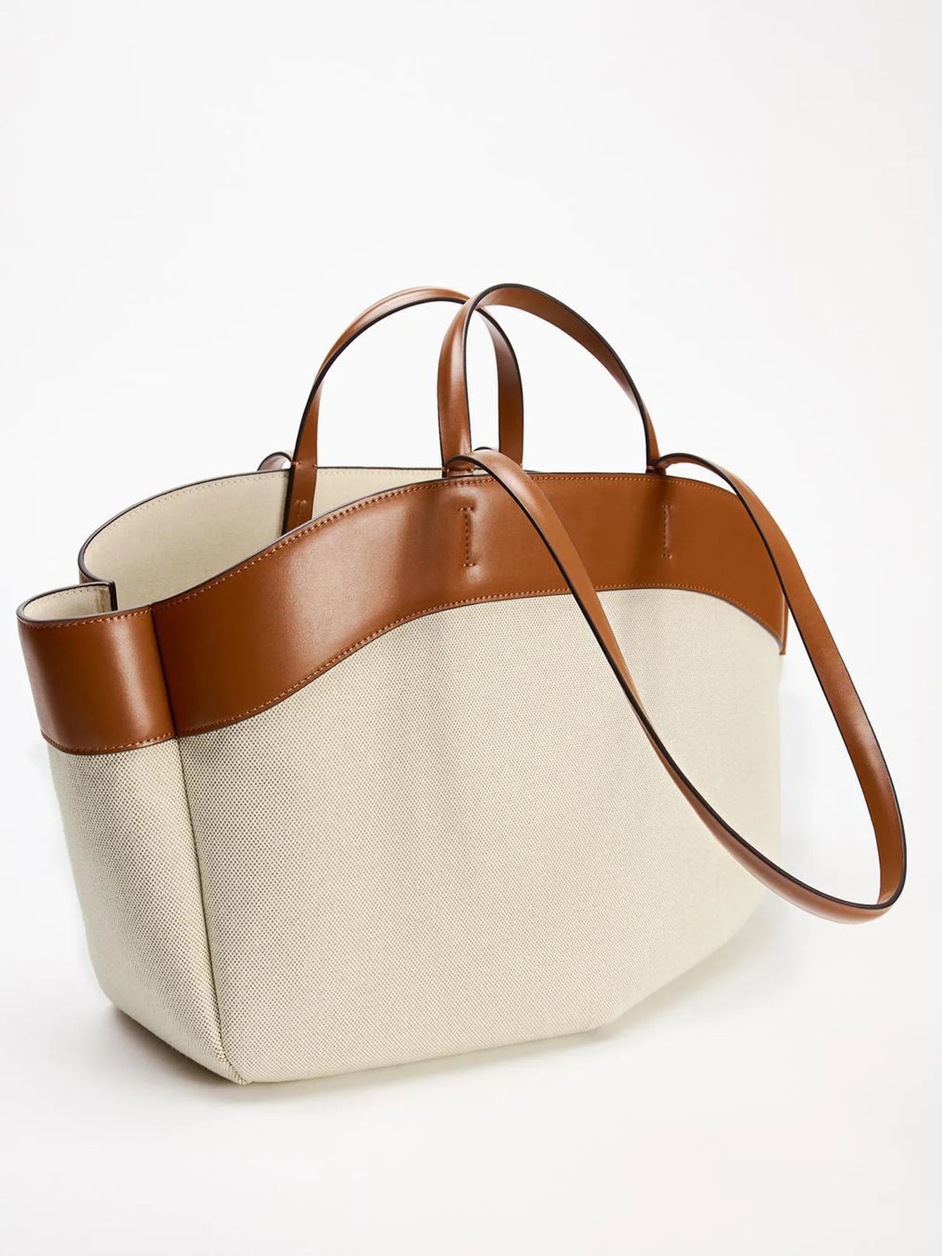 Ulvly Spliced Canvas Shoulder Bag