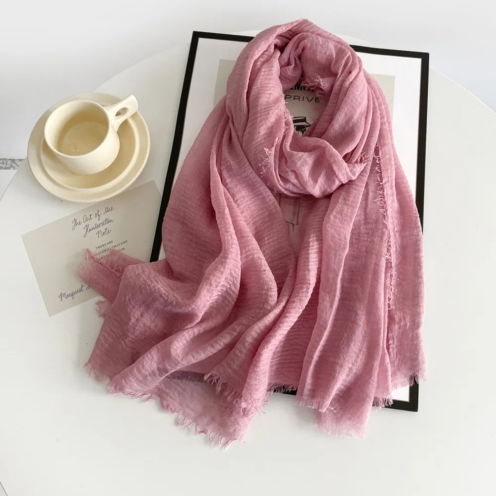 Ulvly Cotton-Linen Head Scarf