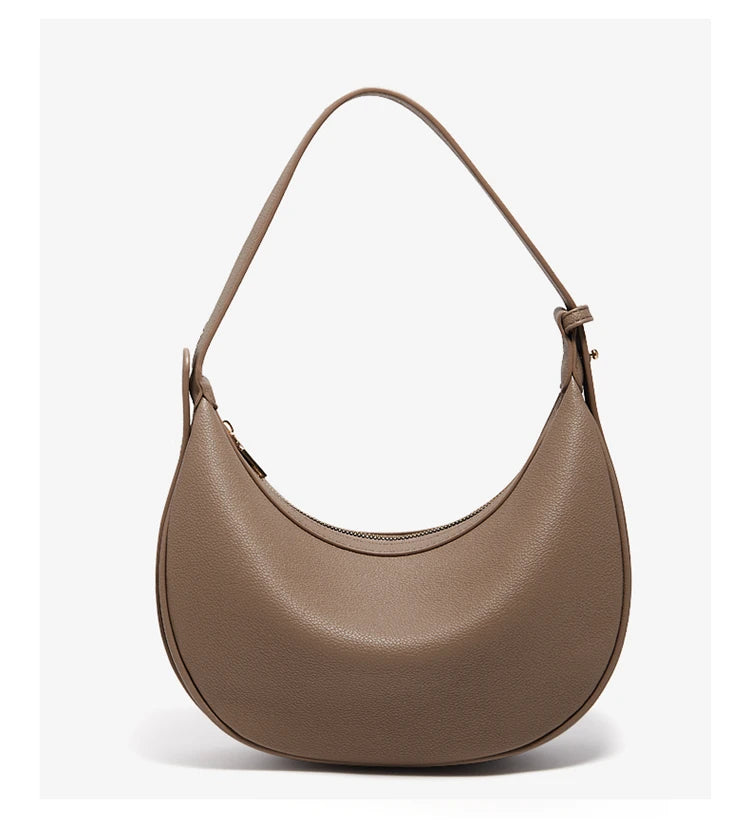 Ulvly Half-Moon PU Shoulder Bag