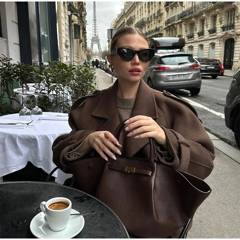Ulvly Double-Breasted Wool-Blend Coat