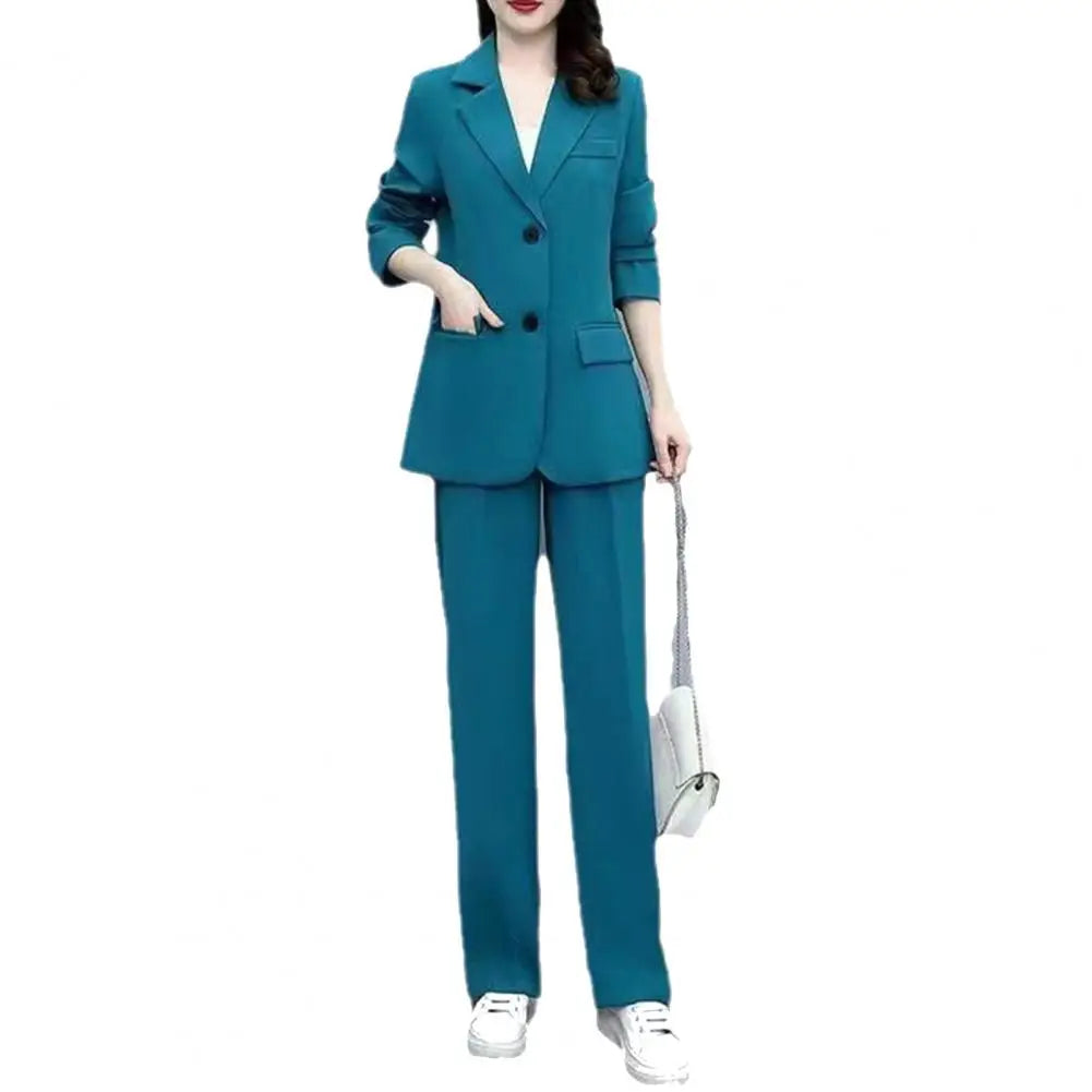 Ulvly Plus Size Lapel Suit Set