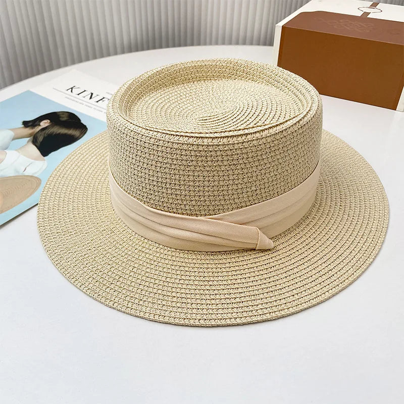 Ulvly Luxury Flared Straw Sun Hat