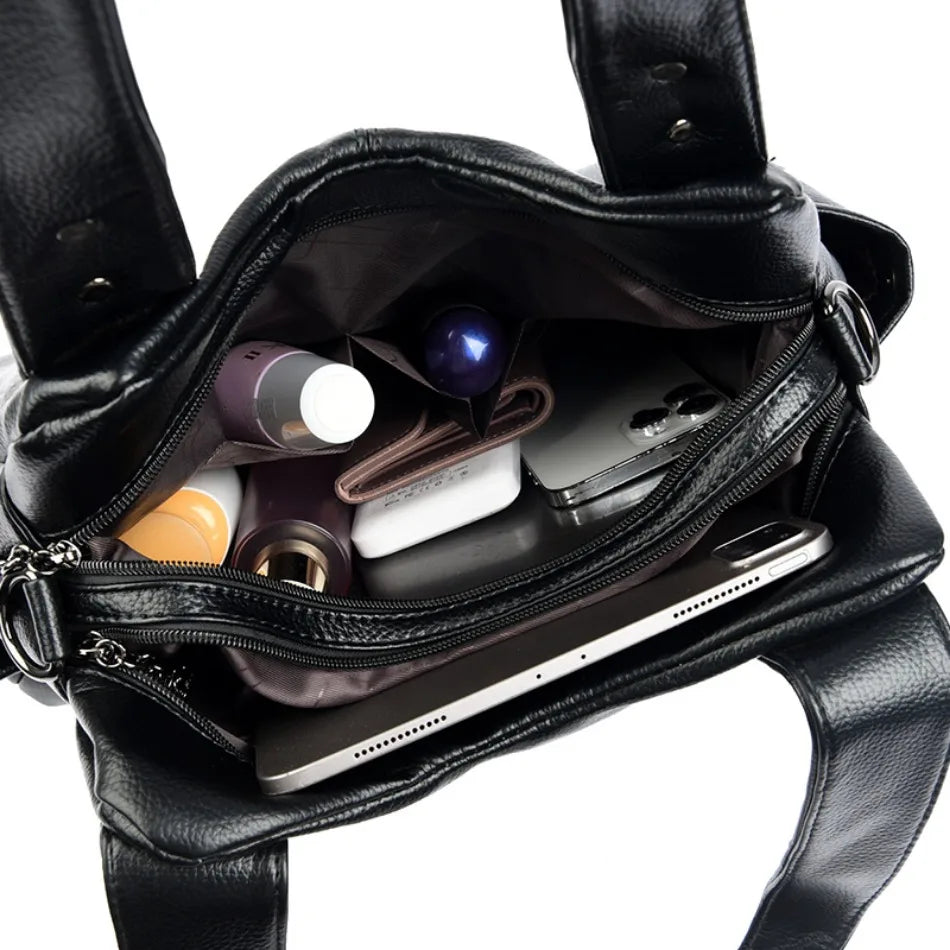 Ulvly Soft Leather Casual Tote