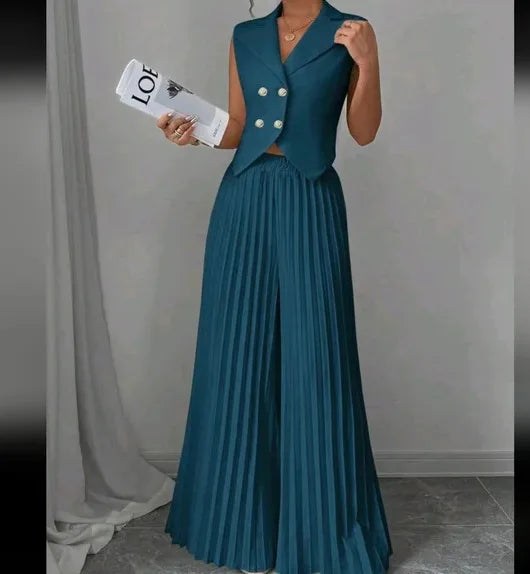 Ulvly Vest &amp; Wide-Leg Trousers Set