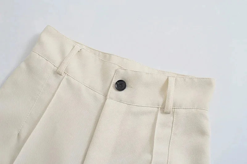 Ulvly High-Waist Straight Trousers