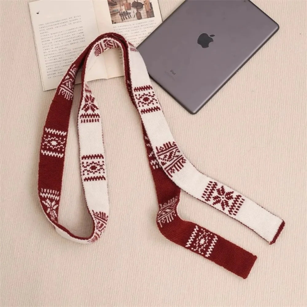 Ulvly Striped Plush Knit Scarf