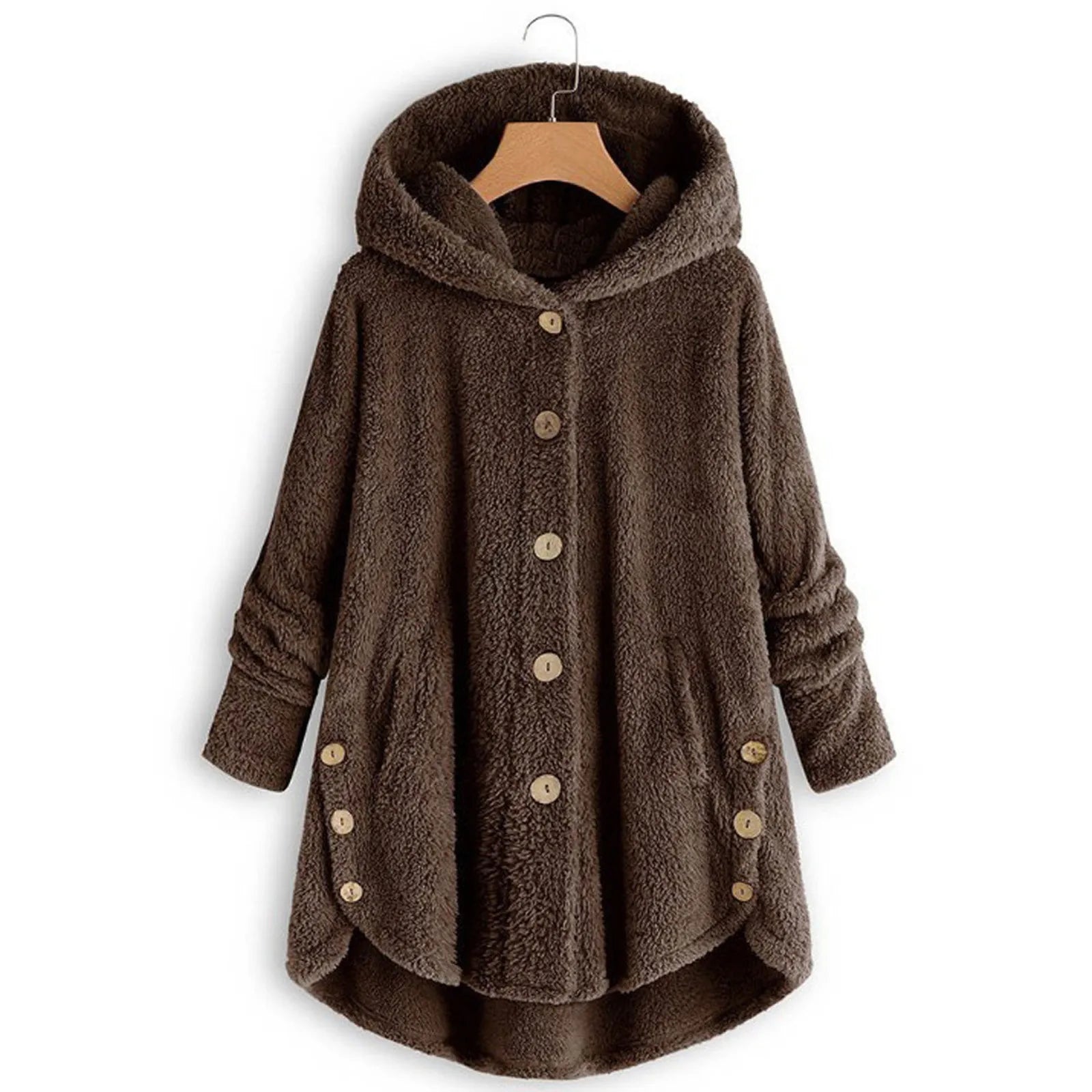 Ulvly Hooded Teddy Fleece Coat