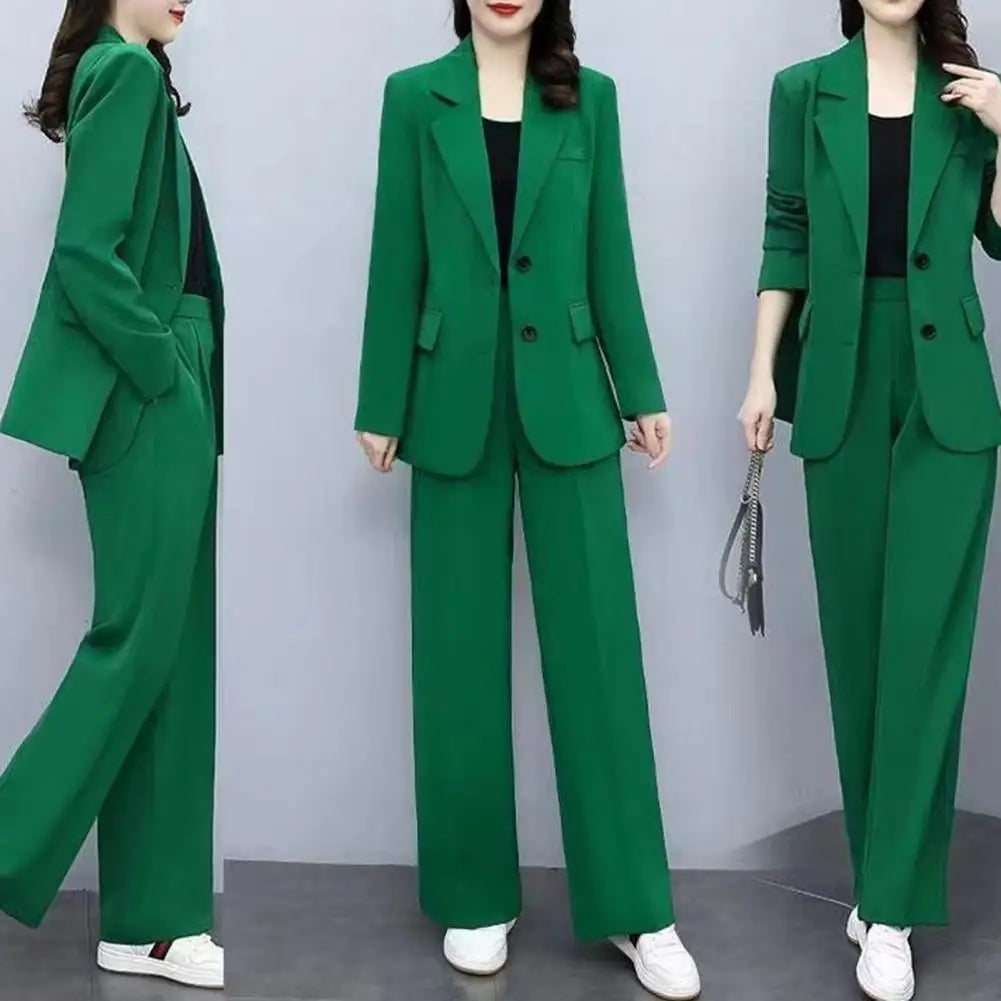 Ulvly Plus Size Lapel Suit Set