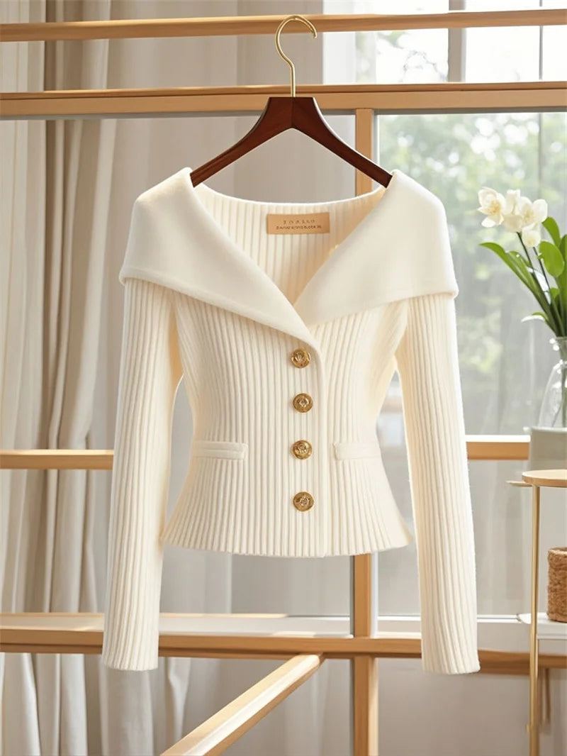 Ulvly V-Neck Slim Cardigan