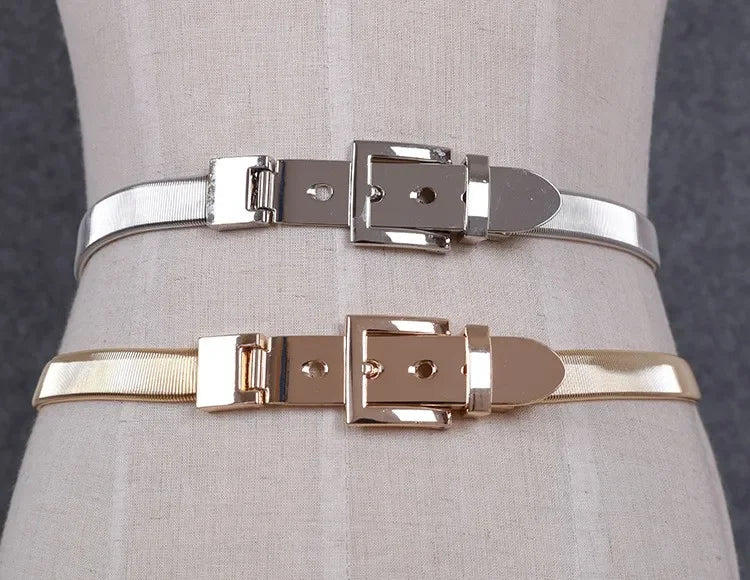 Ulvly Gold & Silver Metal Chain Belt