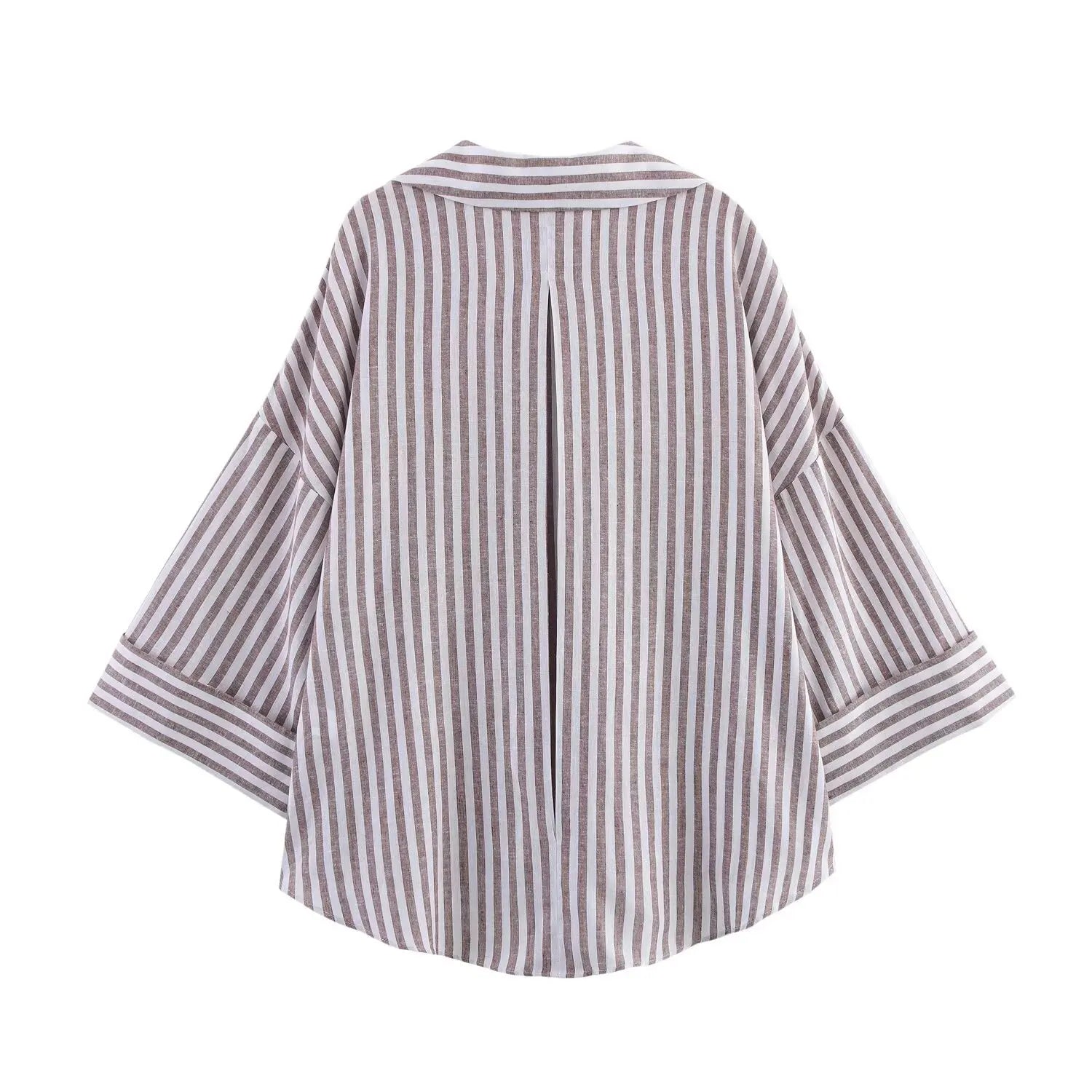 Ulvly Linen-Blend Striped Shirt