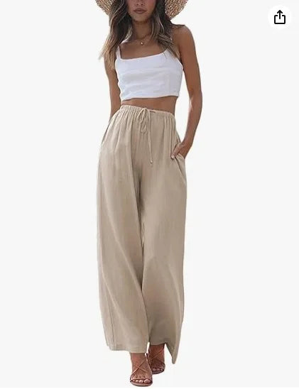 Ulvly Linen-Blend Drawstring Pants