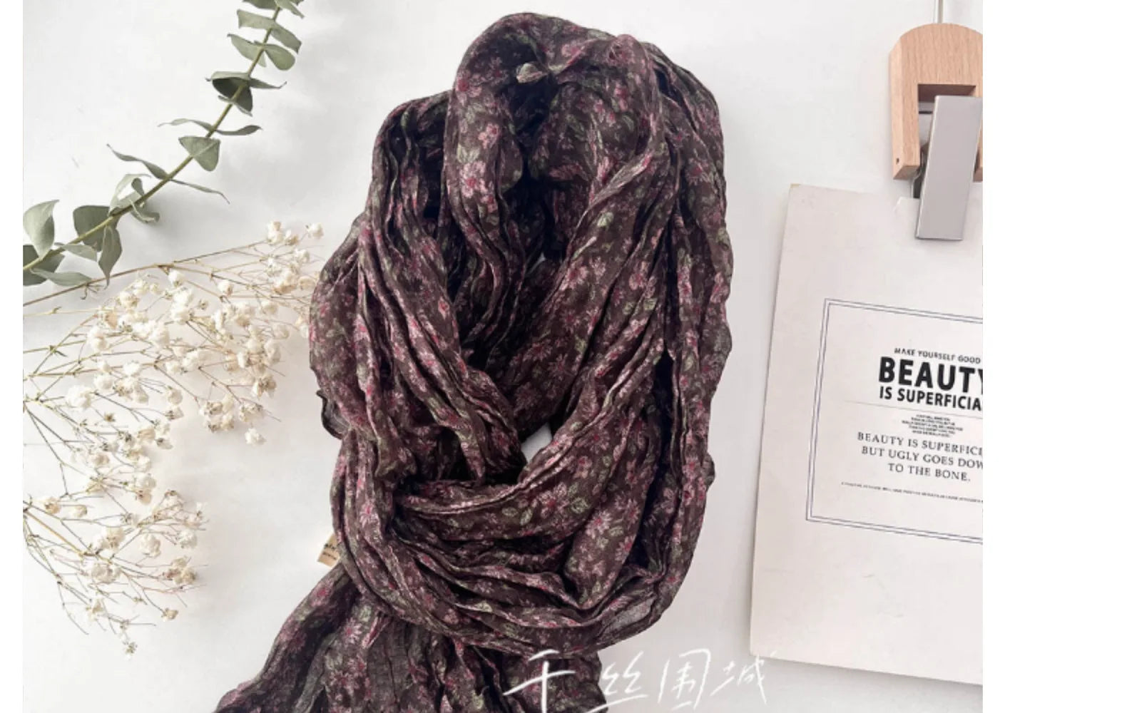 Ulvly Lightweight Floral Sunscreen Scarf