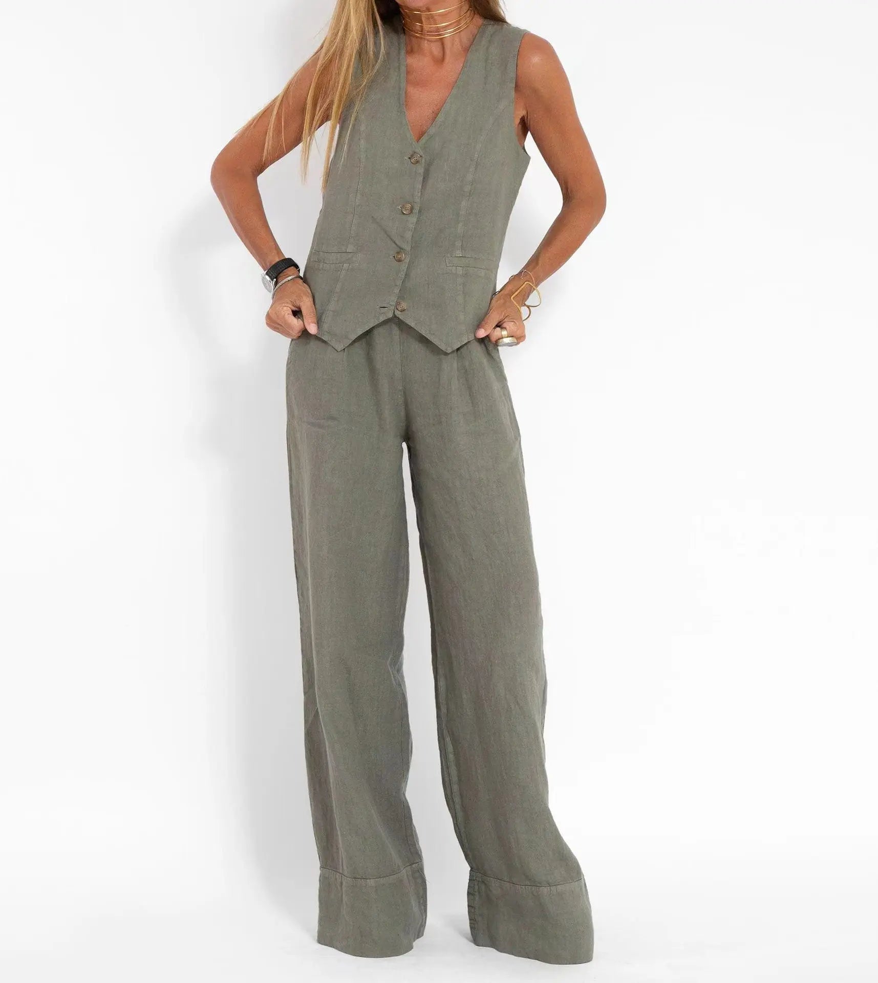 Ulvly Sleeveless Suit Set