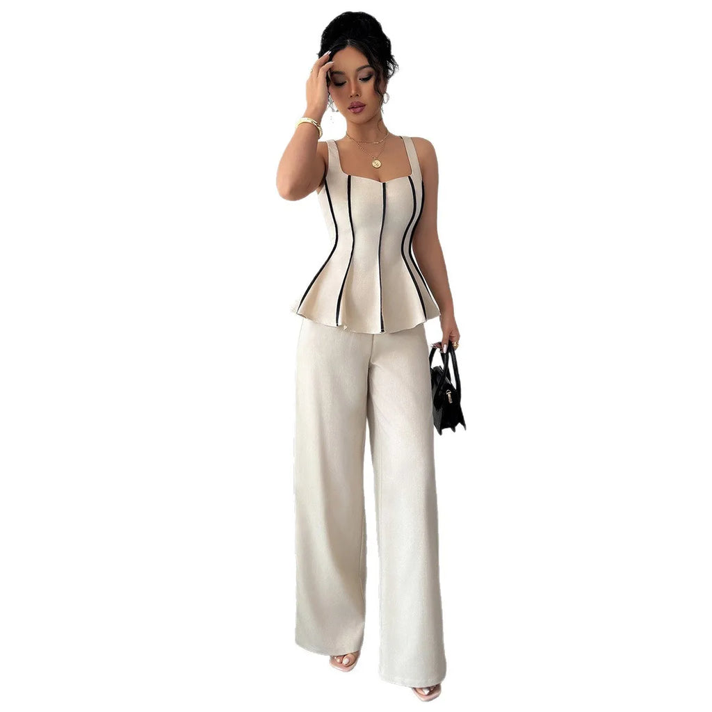 Ulvly Two-Piece Ruffle Pant Set