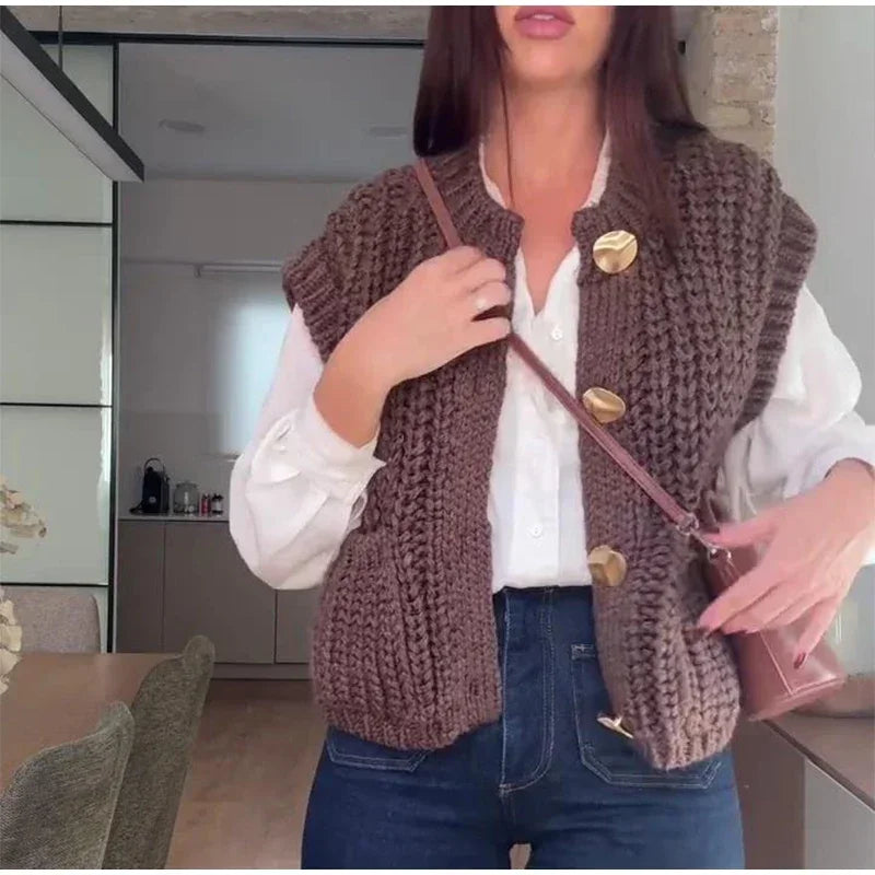 Ulvly Vintage Button Vest
