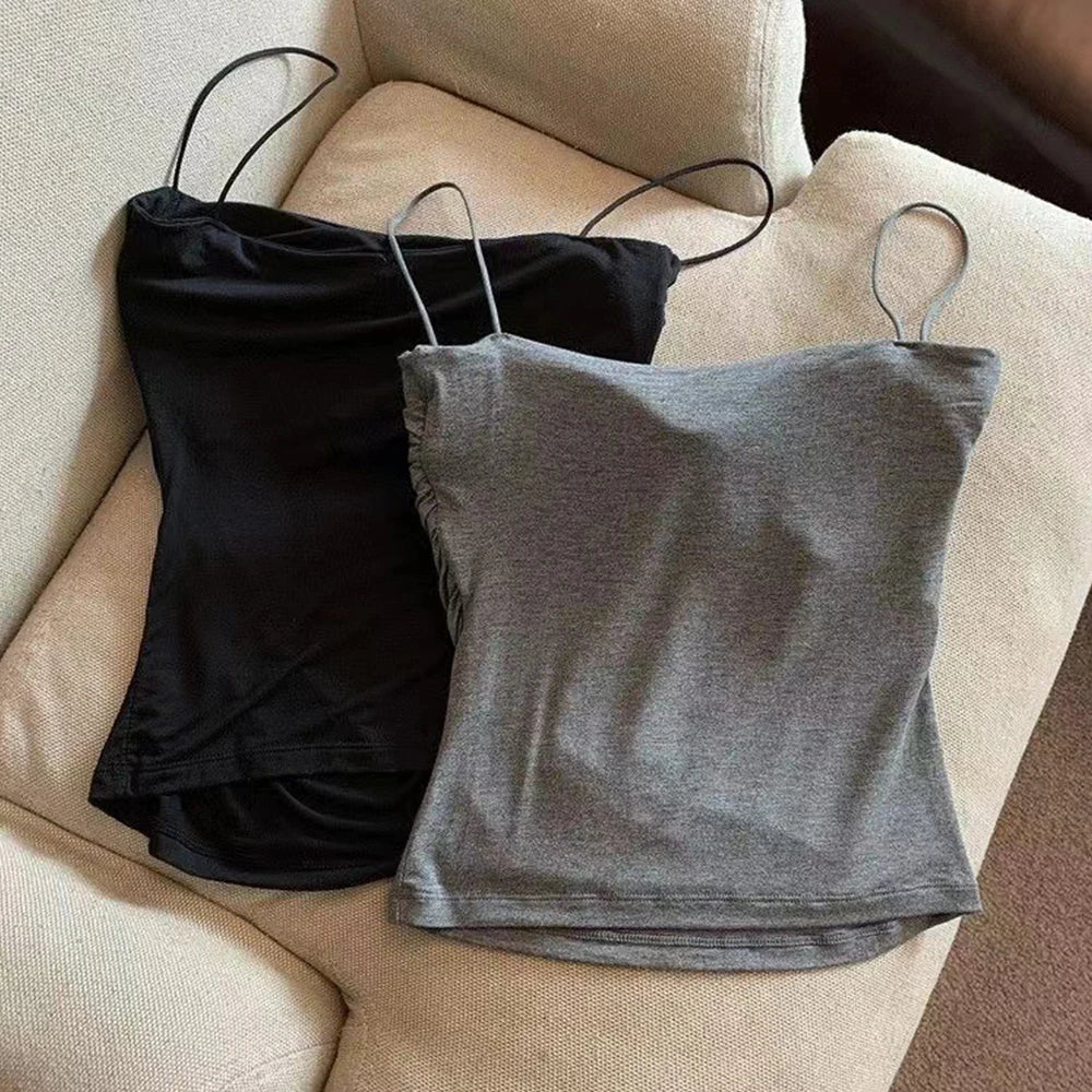 Ulvly Cropped Camisole with Built-In Bra
